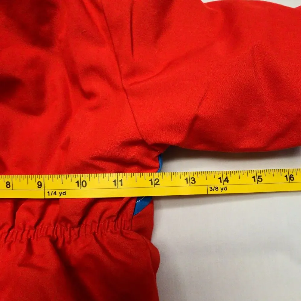 Vintage Weather Tamer Red Blue Hooded Snowsuit Toddler Made in USA Kids 24 Month